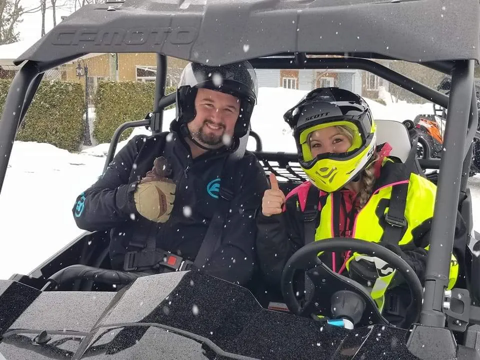 Essai CFMOTO côte à côte sous la neige — photo Patrice Rivest, GRIP365